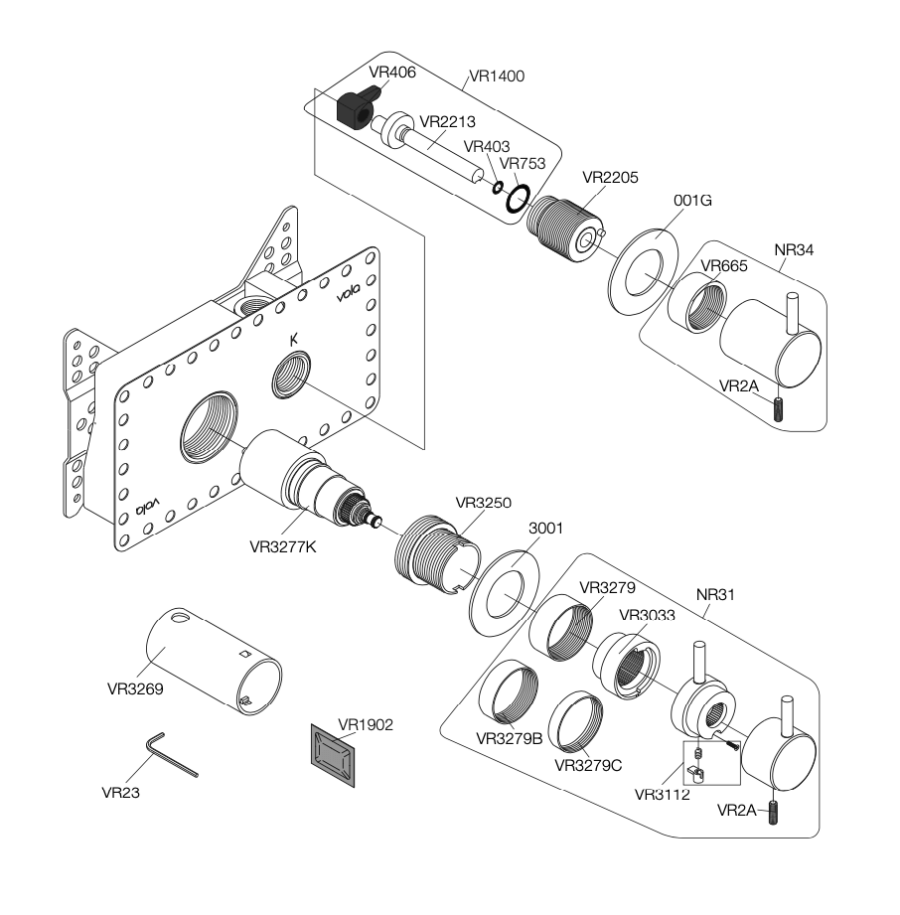 vola 3000 series exploded diagram